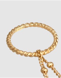 Elli Jewelry - Necklace Pendant Circle Twisted Balls in 925 Sterling Silver Gold Plated