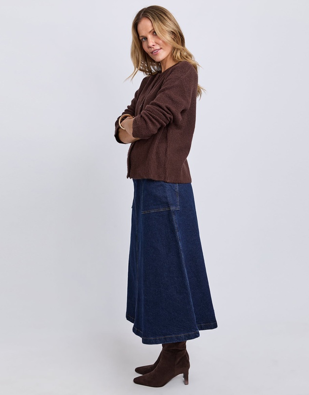 Foxwood - Murphy Knit Cardi Coffee Bean