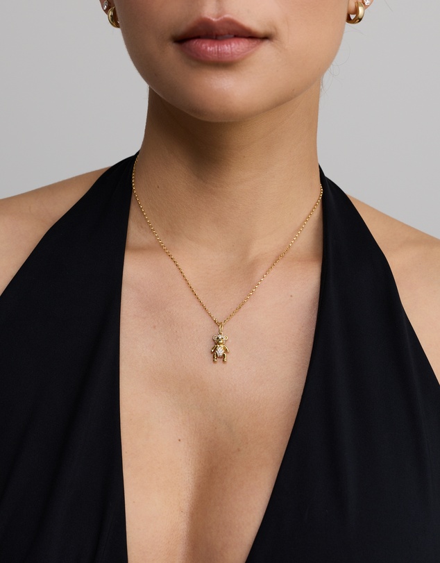 Michael Hill - Teddy Bear Cubic Zirconia Pendant in 18kt Yellow Gold Vermeil