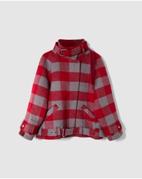 Damson Madder - Polly Wool Bomber Jacket