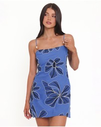 Petal & Pup - Tigris Mini Dress - Blue Floral