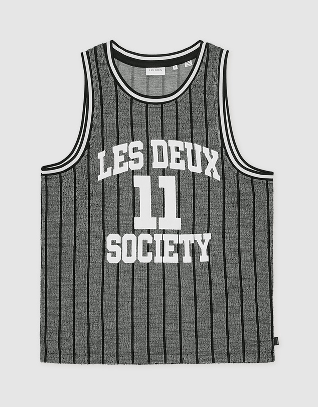 Les Deux - Pinstriped Jacquard Tank Top