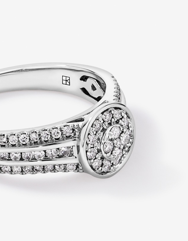 Michael Hill - 0.35 Carat TW Round Diamond Cluster Ring in Sterling Silver