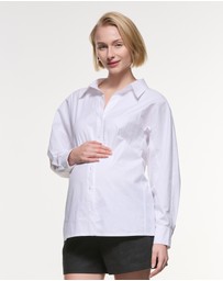 Soon Maternity - Ella Back Tie Cotton Shirt