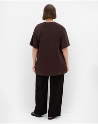 City Chic - Oversized Split Tee