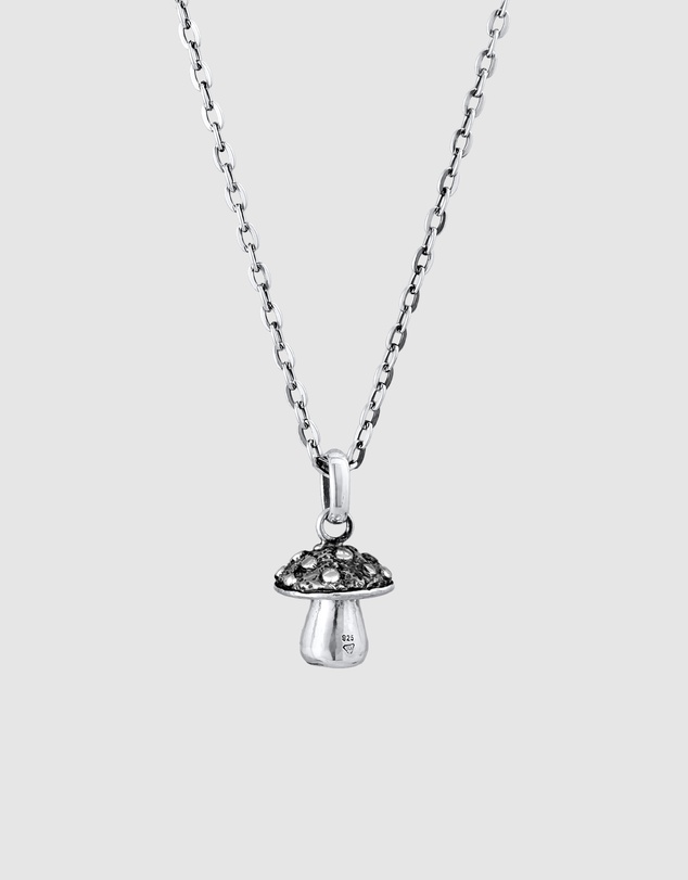 Kuzzoi - ICONIC EXCLUSIVE - Mushroom Pendant Cable Chain Necklace in 925 Silver