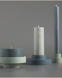 porter green - escc medium pillar candle soy-blend unscented candles