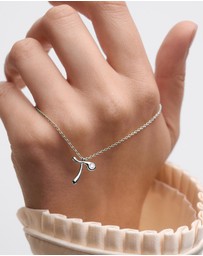 PDPAOLA - Initial 2026 T Silver Pendant Necklace