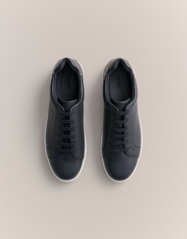 Trenery - Woodhead Leather Sneaker in Navy