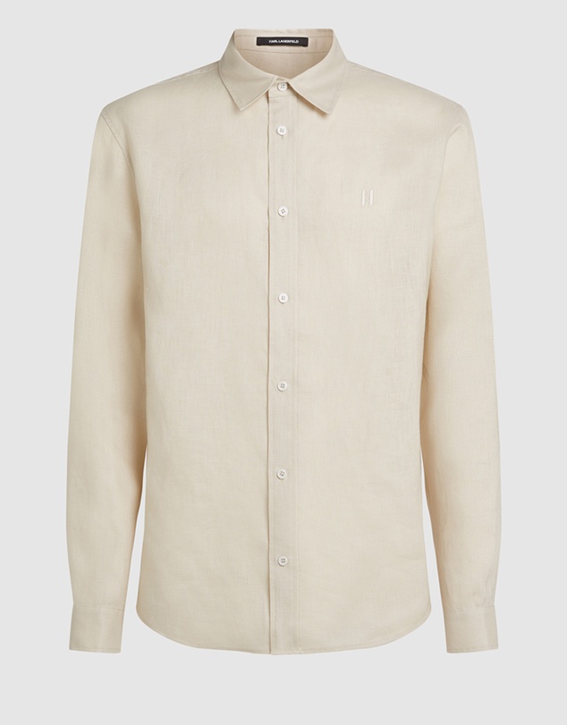Karl Lagerfeld - Monogram Linen Shirt