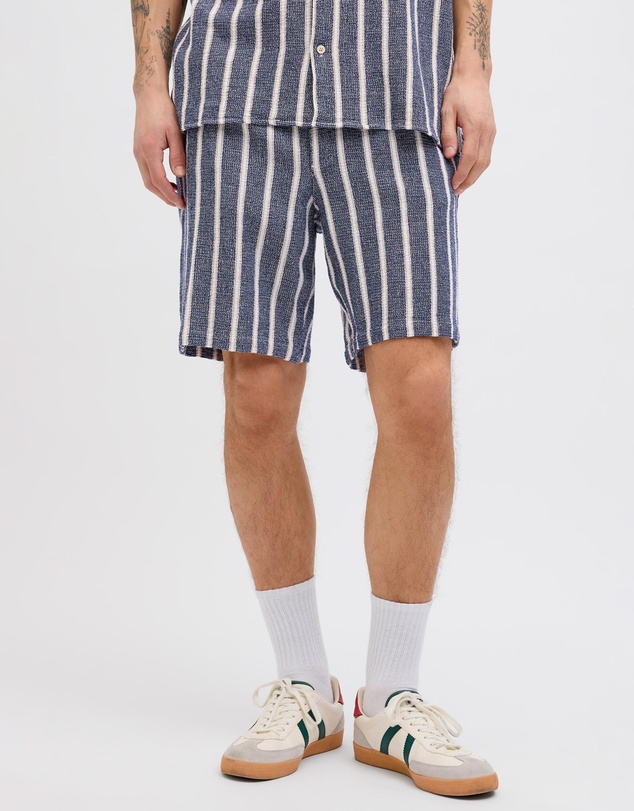 Jack & Jones - Jaiden Coba Striped Jogger Shorts Mid Relaxed Fit
