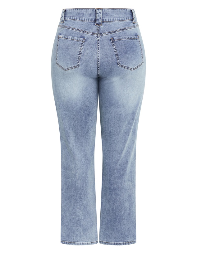 City Chic - Plus size Pia Fit Bootleg Jean - light wash