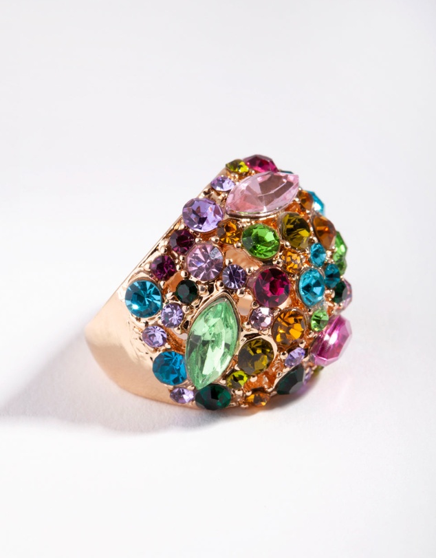 Lovisa - Gold Celestial Diamante Ring