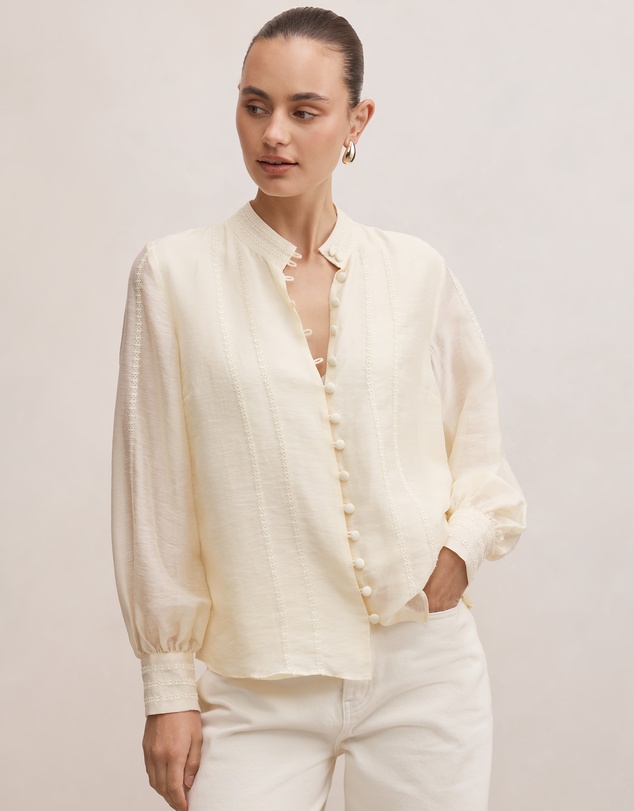 Forever New - Astra Lace Trim Blouse