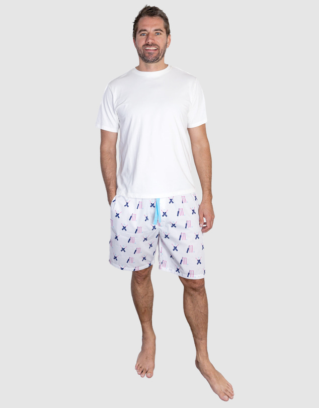 Sant And Abel - Men's Cricket Pink Sleep Shorts