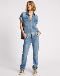 ONE TEASPOON - Blue Rapture Cut Off Denim Shirt