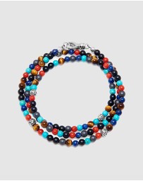 Nialaya Jewellery - The Mykonos Collection - Multi Stone Beaded Bracelets