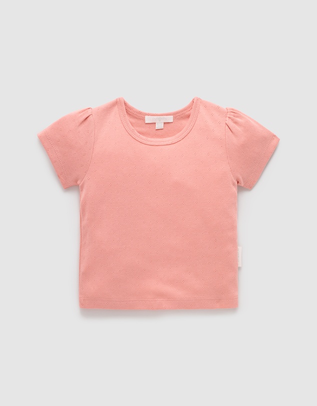 Purebaby - Pointelle Short Sleeve Tee-Kids-Babies