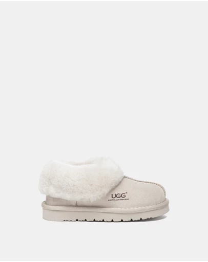 EVERAU - Australian Shepherd Ugg Kids Homey Slipper Cow Suede Upper House Shoes