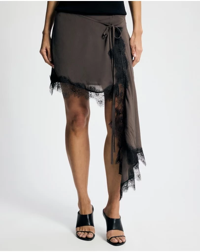 Lover - Coda Lace Trim Asymmetrical Mini Skirt
