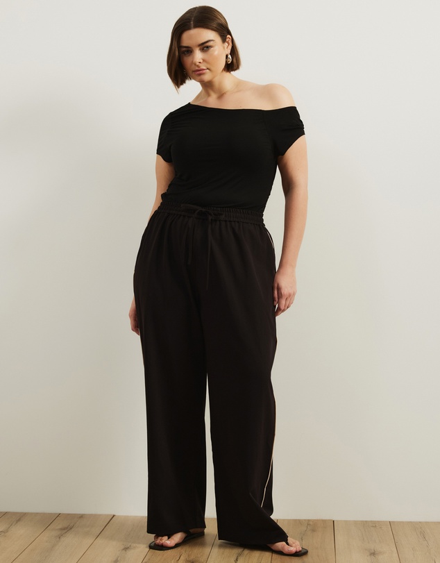 Atmos&Here Curvy - Zuma Contrast Pipping Pant