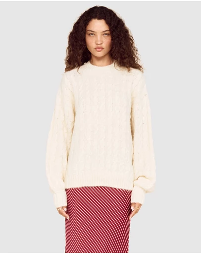 MINKPINK - Elika Cable Knit Jumper
