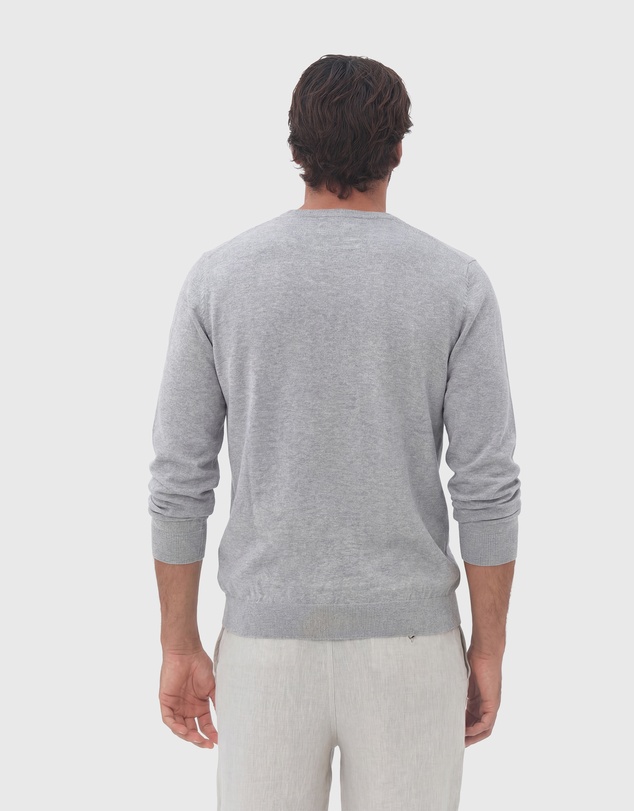 Coast Clothing - Crew Neck Cotton Jumper - Grey