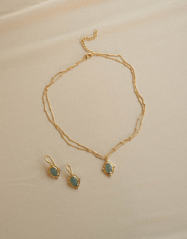 Bianc - Breeze Necklace Milky Aquamarine