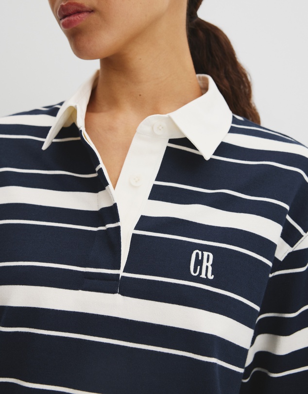 Country Road - Australian Cotton Stripe Rugby Polo Sweat