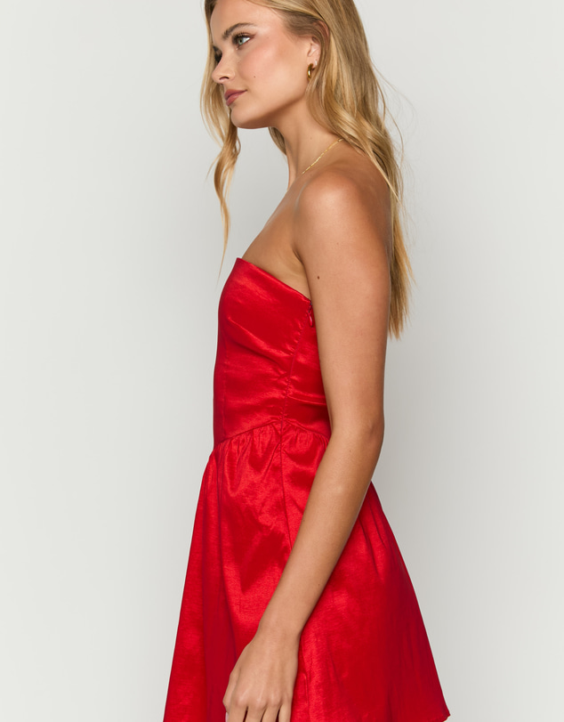 Beginning Boutique - Jared Red Strapless Mini Dress