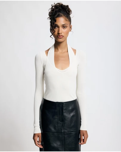 Lover - Solange Layered Knit Halter Top