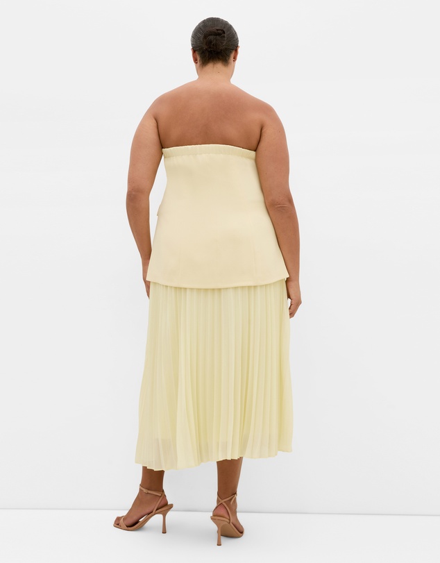 City Chic - Chiffon Pleat Midi Skirt