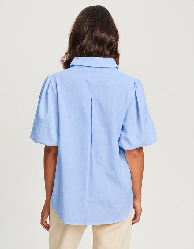 Tussah - Kiara Puff Sleeve Button Front Blouse
