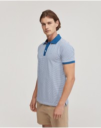 Oxford - Mack Cotton Pique Striped Polo