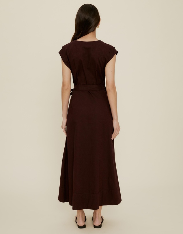 The Fated - Tuck Bodice Sleeveless Midi Dress