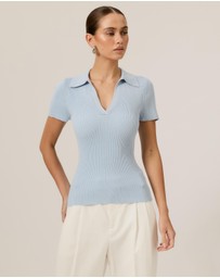 Tussah - V Front Short Sleeves Top