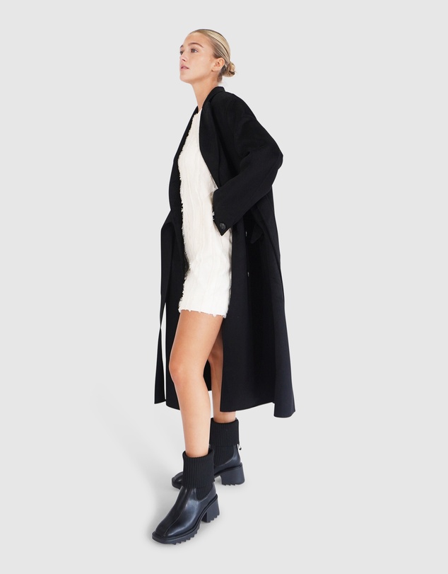 Belle & Bloom - Right There Side Tie Coat
