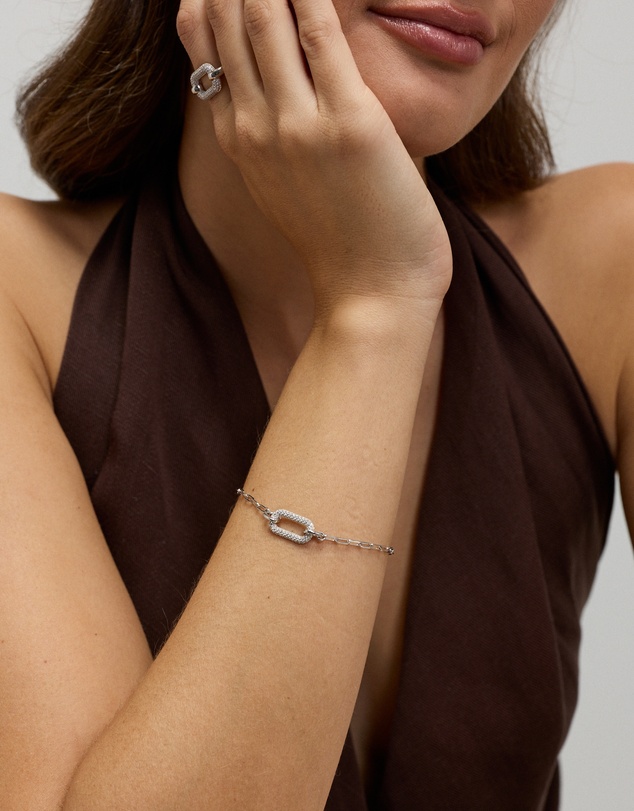 Michael Hill - Luxe Links Paperclip Bracelet in Sterling Silver