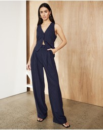 Atmos&Here - Bonnie Pleated Wide Leg Pants