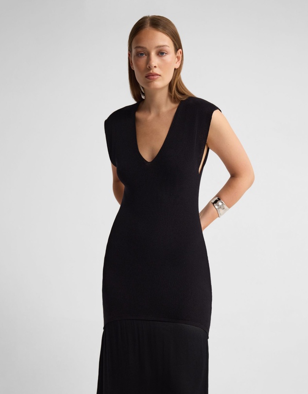 Oxford - Sydney Knit Dress With Woven Skirt
