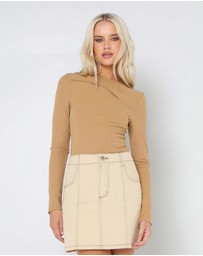 Lost in Lunar  - Poppy Ribbed Top