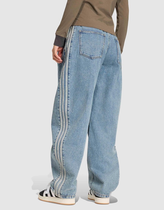 adidas Originals - High Rise Barrel Leg Denim Pants
