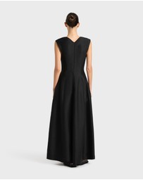 BONDI BORN - Bormio V Neck Midi Dress