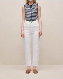 Trenery - High Rise Straight Leg Jean in White