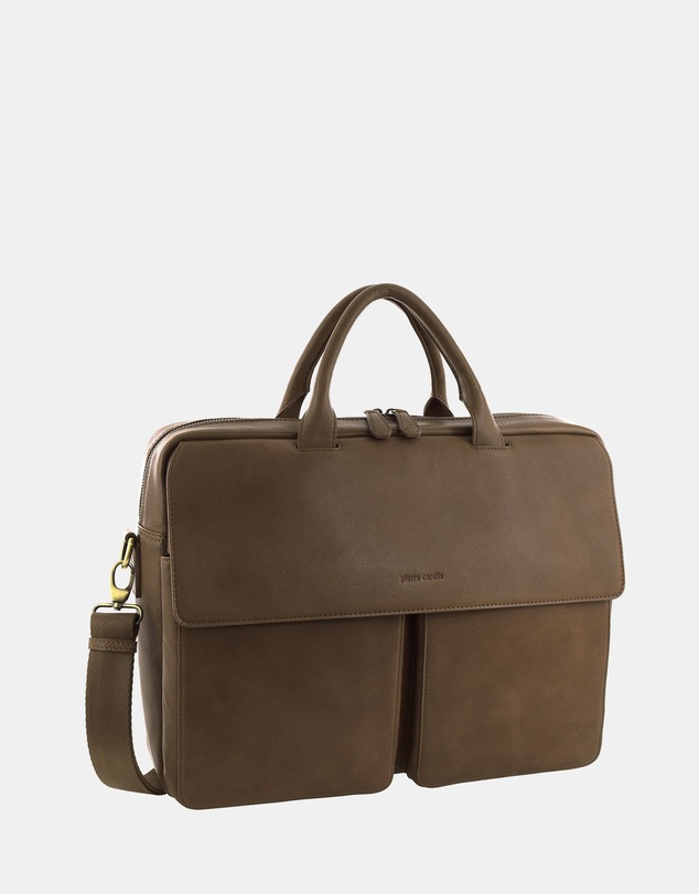 Pierre Cardin - Pierre Cardin Men's Leather Classic Messenger/Computer Bag