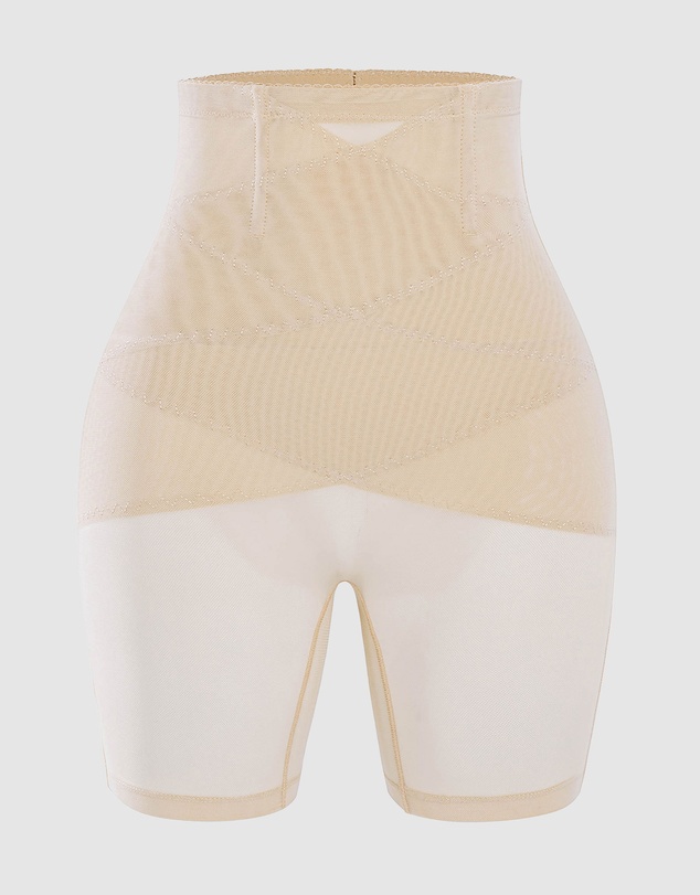 B Free Intimate Apparel - High Waist Power Mesh Tummy Control Shorts