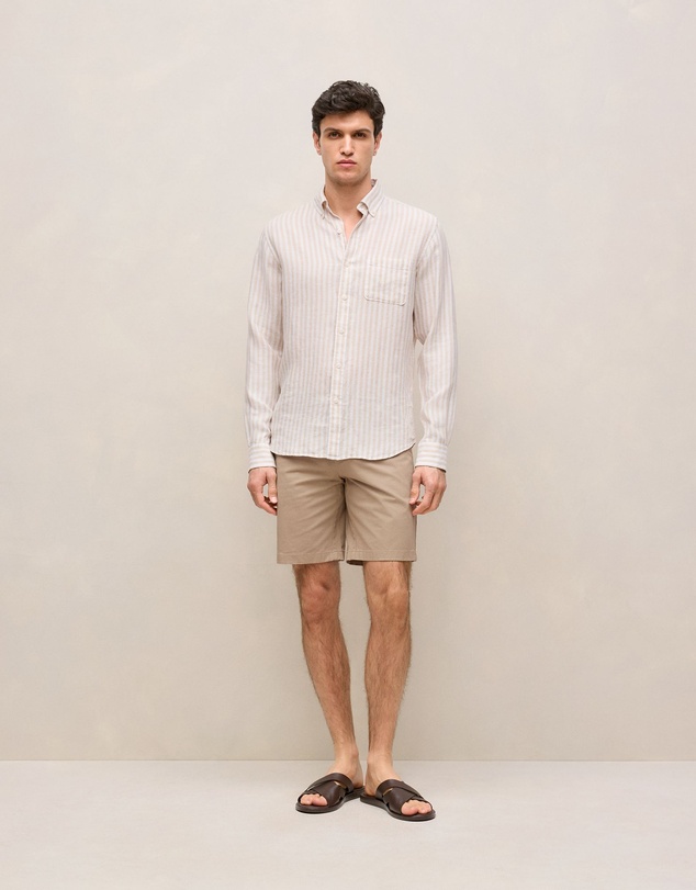 Trenery - Cotton Twill Chino Short in Desert