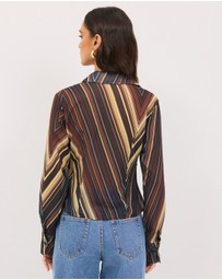 Calli - Lola Long Sleeve Sheer Top