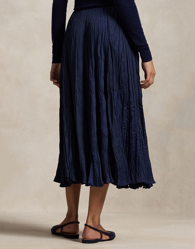 Polo Ralph Lauren - Crinkled Satin A-Line Skirt - The ICONIC Exclusive
