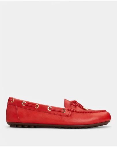 Vionic - Virginia Leather Moccasin - Cherry